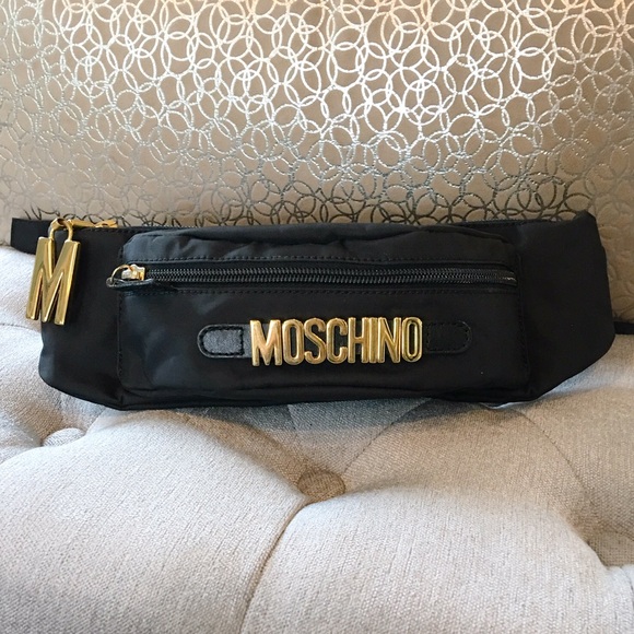 Moschino Black and Gold Belt Bag - Picture 1 of 4